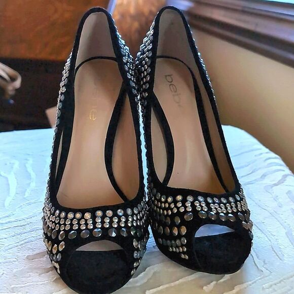 BEBE 💎 Annette  Jeweled And Studded Stilettos Size 6 - Picture 15 of 17